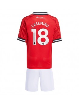 Manchester United Casemiro #18 Replika Hemmakläder Barn 2025-26 Kortärmad (+ byxor)